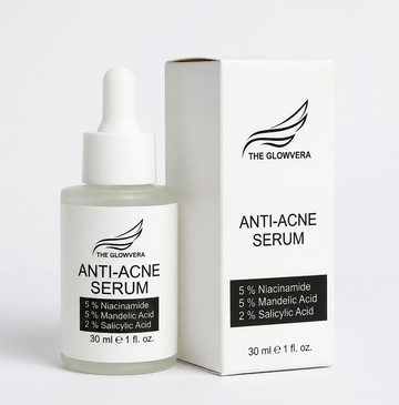 Glowvera Anti-Acne Serum (30ml) – Niacinamide, Salicylic & Mandelic Acid |Clear Skin & Pore Minimizer
